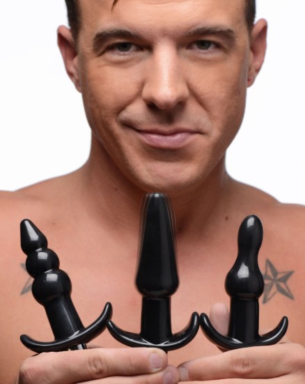Picture of Thrill Trio Anal Plug Set - Black