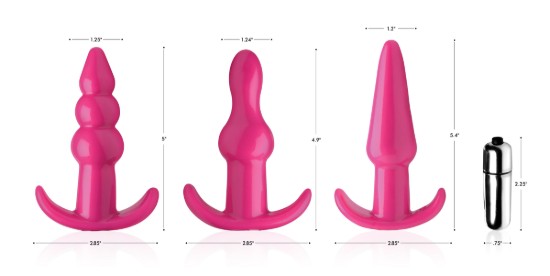 Picture of Thrill Trio Anal Plug Set - Pink
