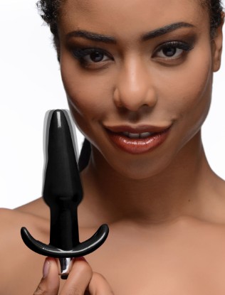 Picture of Smooth Vibrating Anal Plug - Black