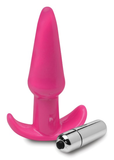 Picture of Smooth Vibrating Anal Plug - Pink
