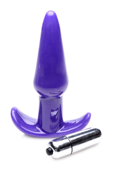 Picture of Smooth Vibrating Anal Plug - Purple