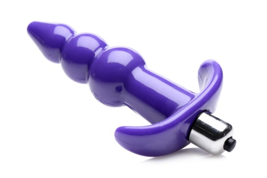 Picture of Ribbed Vibrating Butt Plug - Purple
