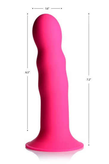 Picture of Squeezable Wavy Dildo - Pink