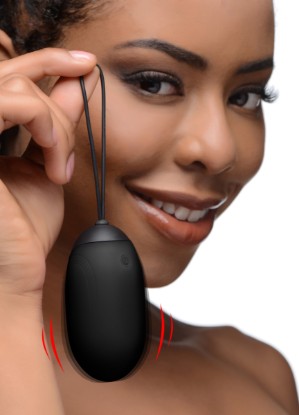 Picture of XL Silicone Vibrating Egg - Black