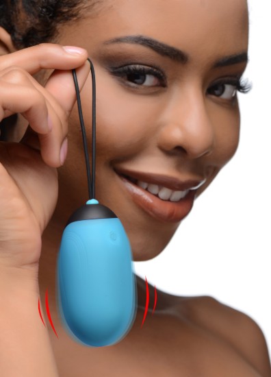 Picture of XL Silicone Vibrating Egg - Blue