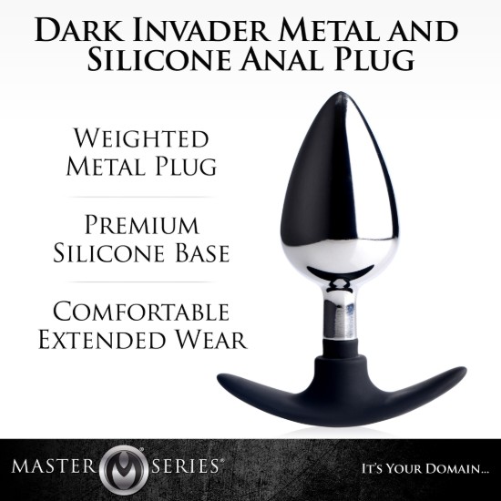 Picture of Dark Invader Metal and Silicone Anal Plug - Large