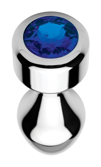 Picture of Blue Gem Weighted Anal Plug - Large