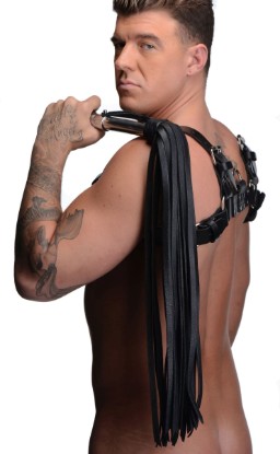 Picture of Leather Flogger with Stainless Steel Handle