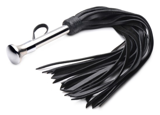 Picture of Leather Flogger with Stainless Steel Handle