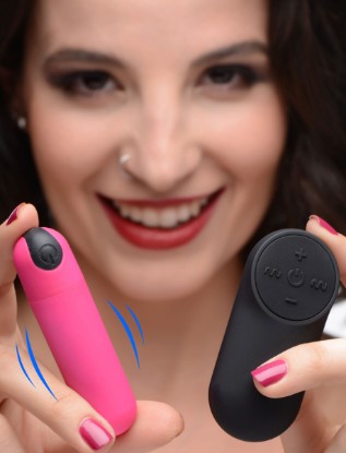 Picture of Vibrating Bullet with Remote Control - Pink