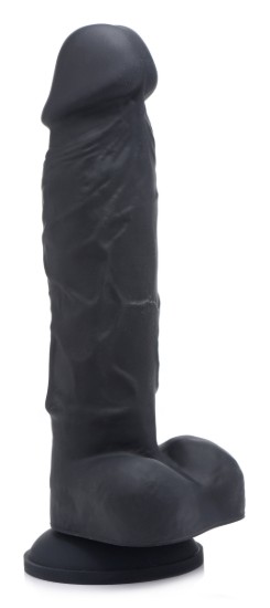 Picture of Power Pecker 7 Inch Silicone Dildo with Balls - Black
