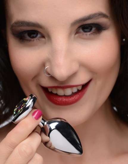 Picture of Rainbow Prism Heart Anal Plug - Medium