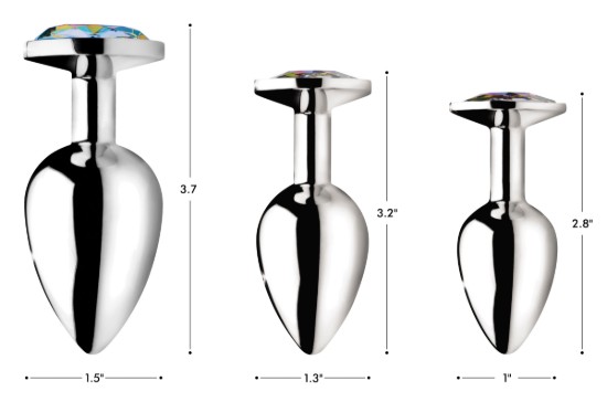 Picture of Rainbow Prism Gem Anal Plug - Large