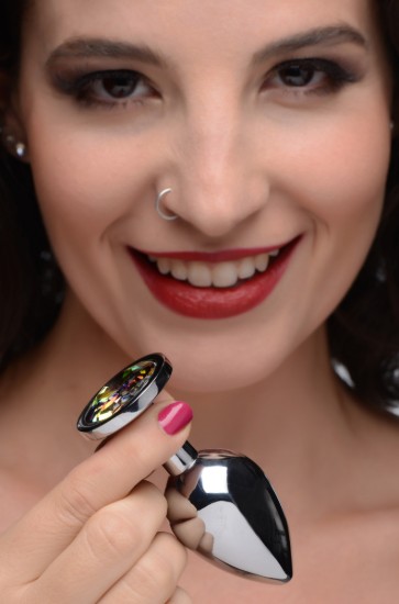 Picture of Rainbow Prism Gem Anal Plug - Medium