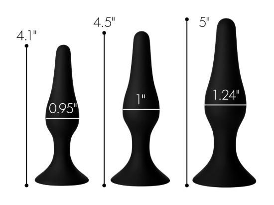 Picture of Triple Spire Tapered Silicone Anal Trainer Set