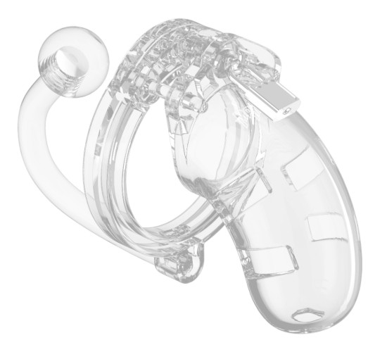 Picture of Clear Chastity Cock Cage with Plug - Small