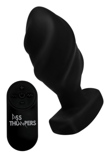 Picture of The Driller 10X Swirled Silicone Remote Control Vibrating Butt Plug