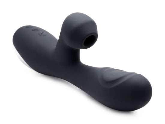 Picture of 10X Silicone Suction Rabbit Vibrator - Black