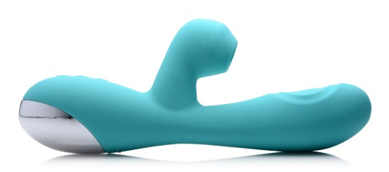 Picture of 10X Silicone Suction Rabbit Vibrator - Teal