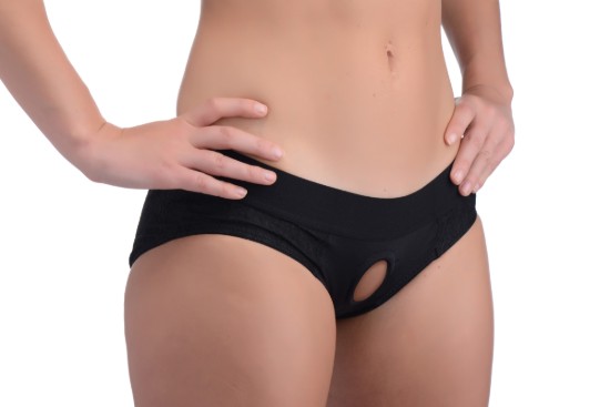Picture of Lace Envy Black Crotchless Panty Harness - L-XL
