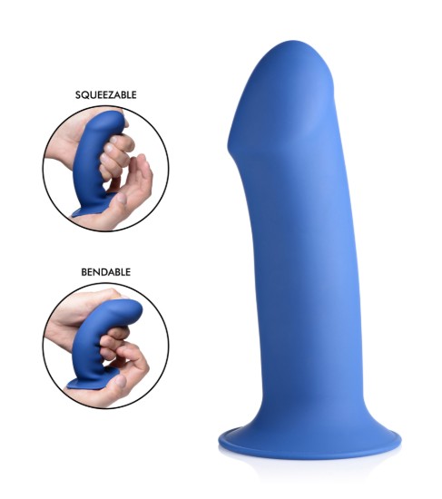 Picture of Squeezable Thick Phallic Dildo - Blue