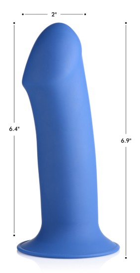 Picture of Squeezable Thick Phallic Dildo - Blue