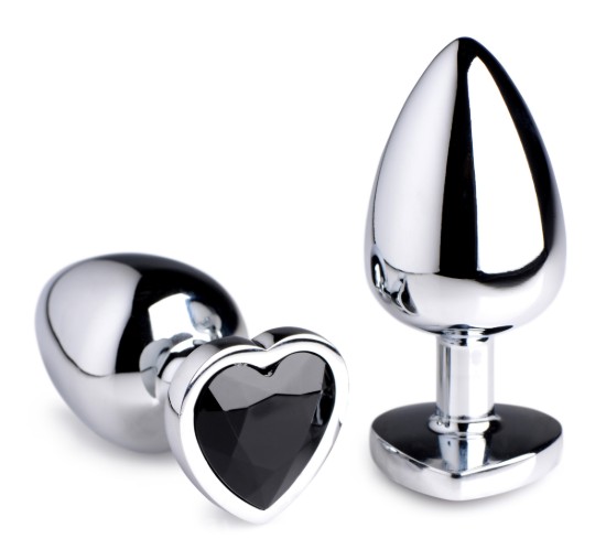 Picture of Black Heart Gem Anal Plug - Large