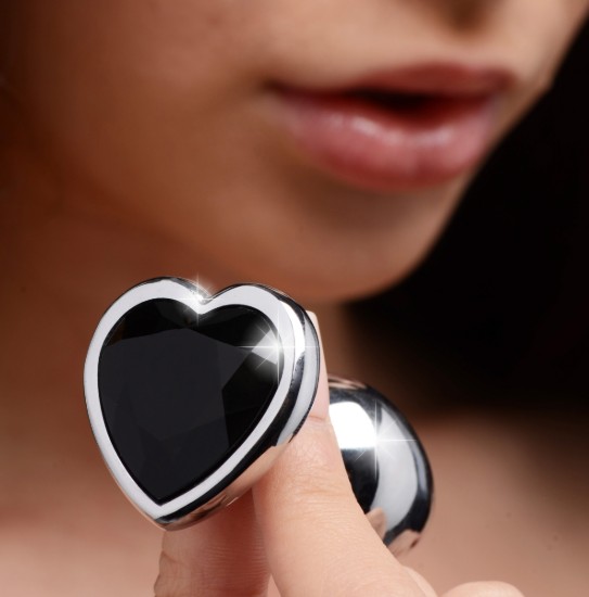 Picture of Black Heart Gem Anal Plug - Small