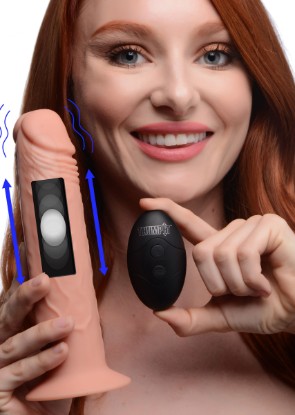 Picture of 7X Remote Control Vibrating and Thumping Dildo - Light
