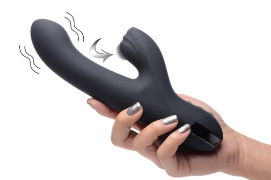 Picture of 5 Star 13X Silicone Pulsing and Vibrating Rabbit - Black