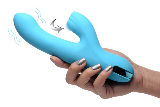 Picture of 5 Star 13X Silicone Pulsing and Vibrating Rabbit - Teal
