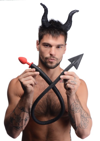 Picture of Devil Tail Anal Plug and Horns Set