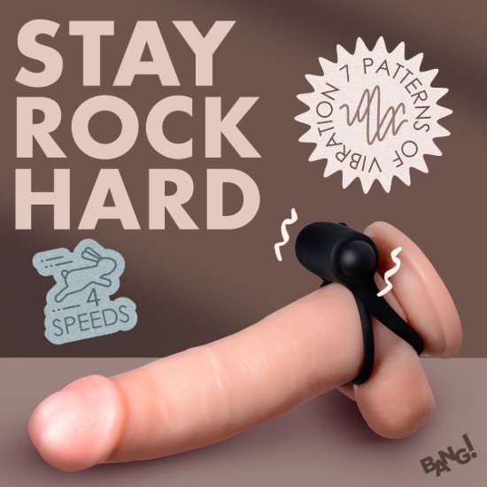 Picture of Remote Control 28X Vibrating Cock Ring and Bullet - Black