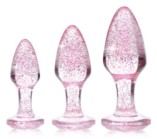Picture of Glitter Gem Anal Plug Set - Pink