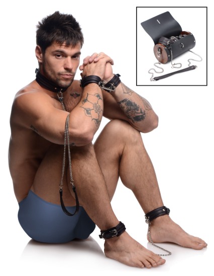 Picture of Kinky Clutch Black Bondage Set with Carrying Case