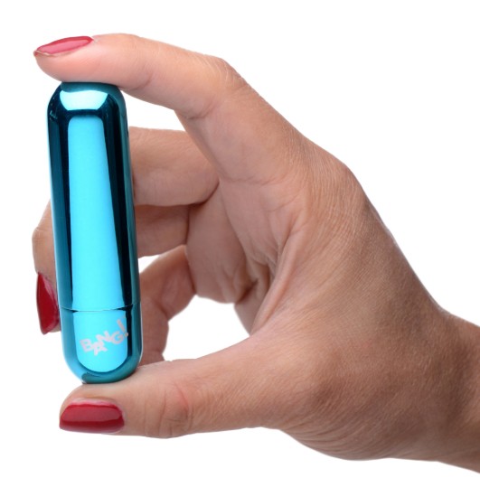 Picture of 10X Rechargeable Vibrating Metallic Bullet - Blue