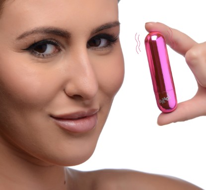 Picture of 10X Rechargeable Vibrating Metallic Bullet - Pink