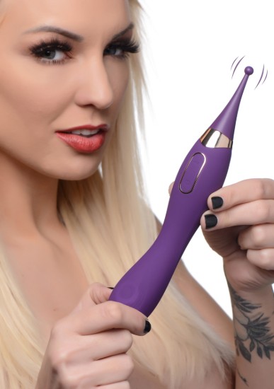 Picture of Pulsing G-spot Pinpoint Silicone Vibrator with Attachments