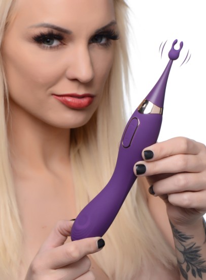Picture of Pulsing G-spot Pinpoint Silicone Vibrator with Attachments