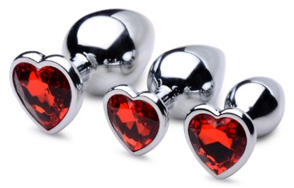 Picture of Red Heart Gem Anal Plug Set