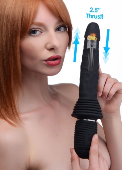 Picture of 10X Silicone Vibrating and Thrusting Dildo