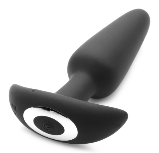 Picture of Voice Activated 10X Silicone Vibrating Slim Butt Plug with Remote Control