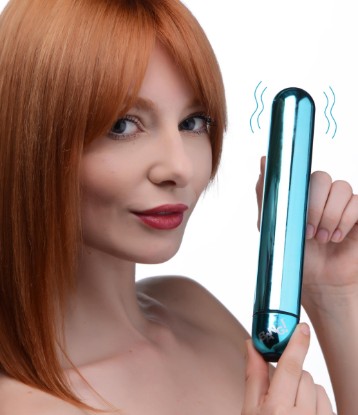 Picture of XL Vibrating Metallic Bullet - Blue