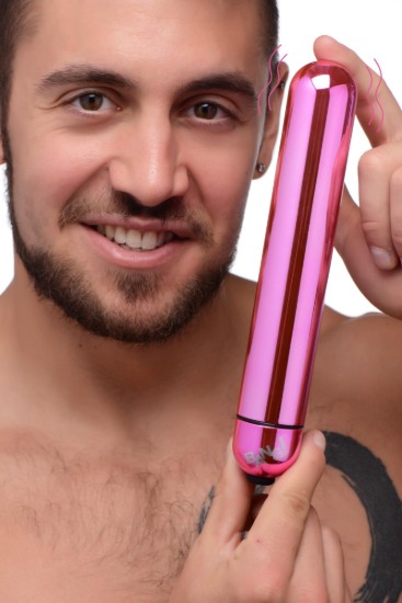 Picture of XL Vibrating Metallic Bullet - Pink