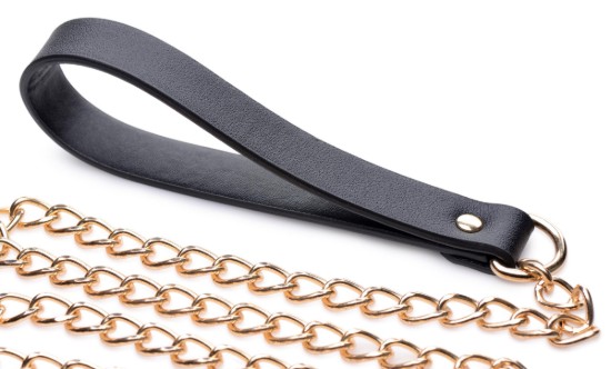 Picture of Leashed Lover Black and Gold Chain Leash
