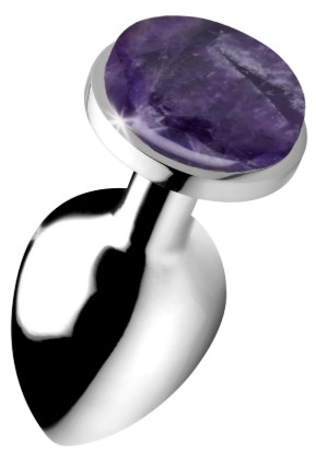 Picture of Genuine Amethyst Gemstone Anal Plug - Large