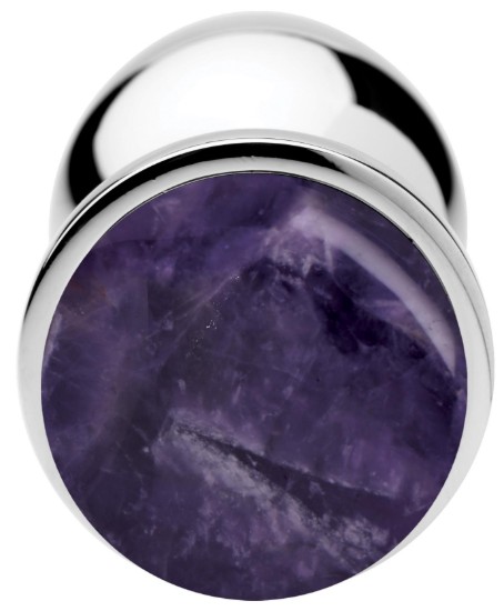 Picture of Genuine Amethyst Gemstone Anal Plug - Large