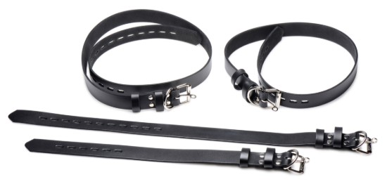 Picture of 4 Pack Leather Locking Bondage Straps