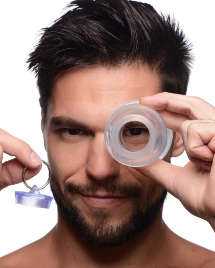 Picture of Ass Bung Clear Hollow Anal Dilator with Plug - Medium