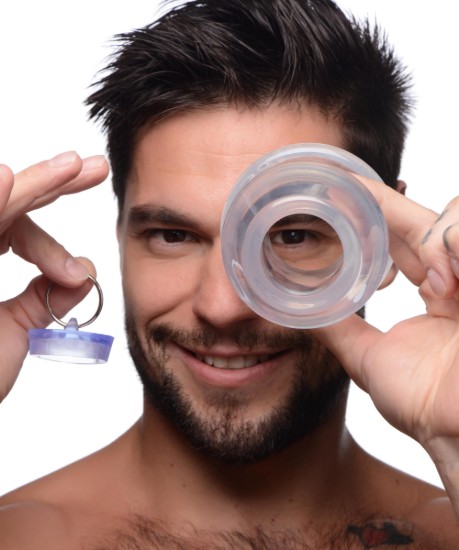 Picture of Ass Bung Clear Hollow Anal Dilator with Plug - XL